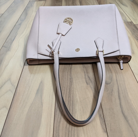 Tory Burch Robinson Tote Bag Pink Leather Beautiful! - Picture 8 of 15